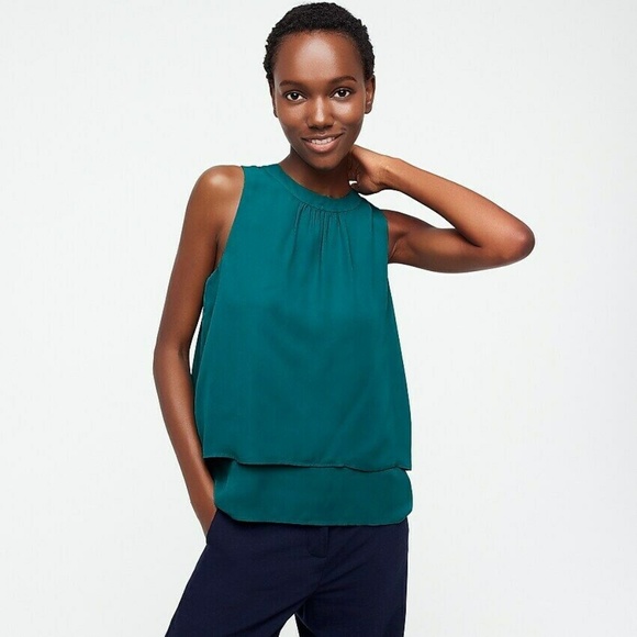 J. Crew NWT Women's Drapey Top in Recycled Poly - Picture 2 of 2